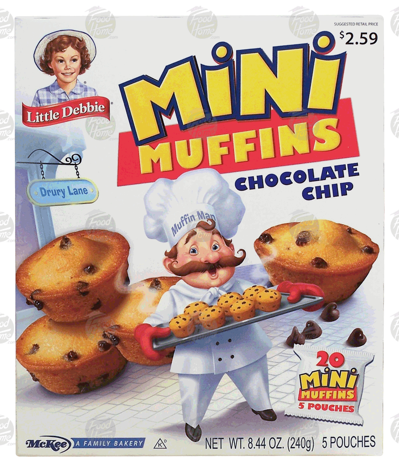 Little Debbie Little Muffins chocolate chip mini muffins, 5-pouches, 20-count Full-Size Picture